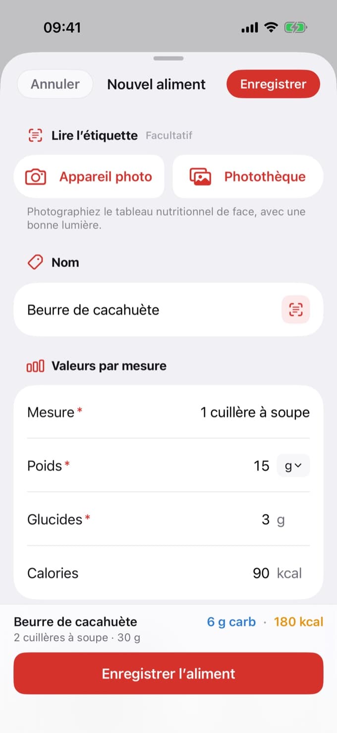 Écran Nouvel aliment de Diablesse