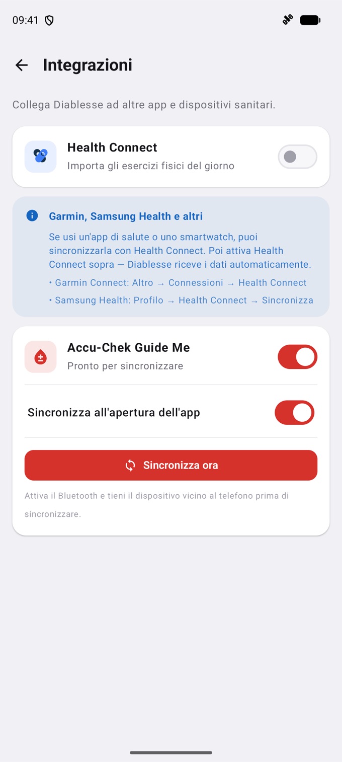Accu-Chek attivo in Integrazioni (Android)