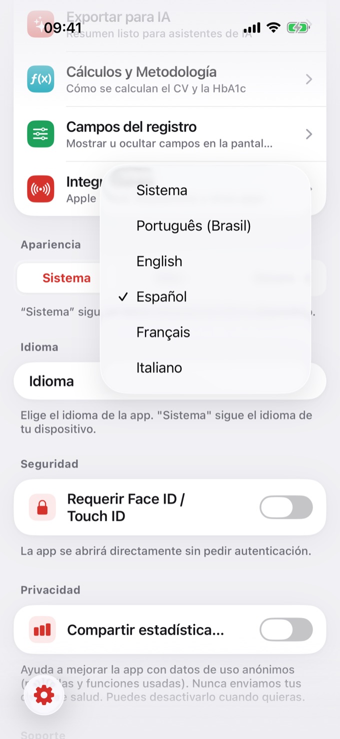 Lista de idiomas