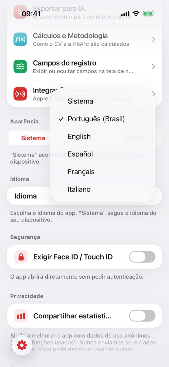 Lista de idiomas
