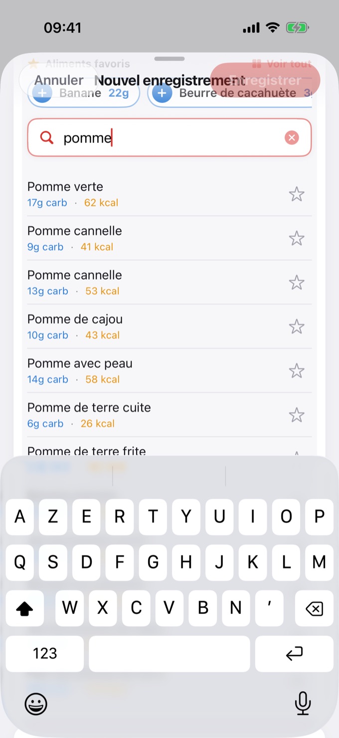 Recherche d'aliments