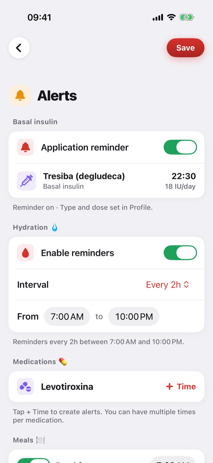 Hydration reminders