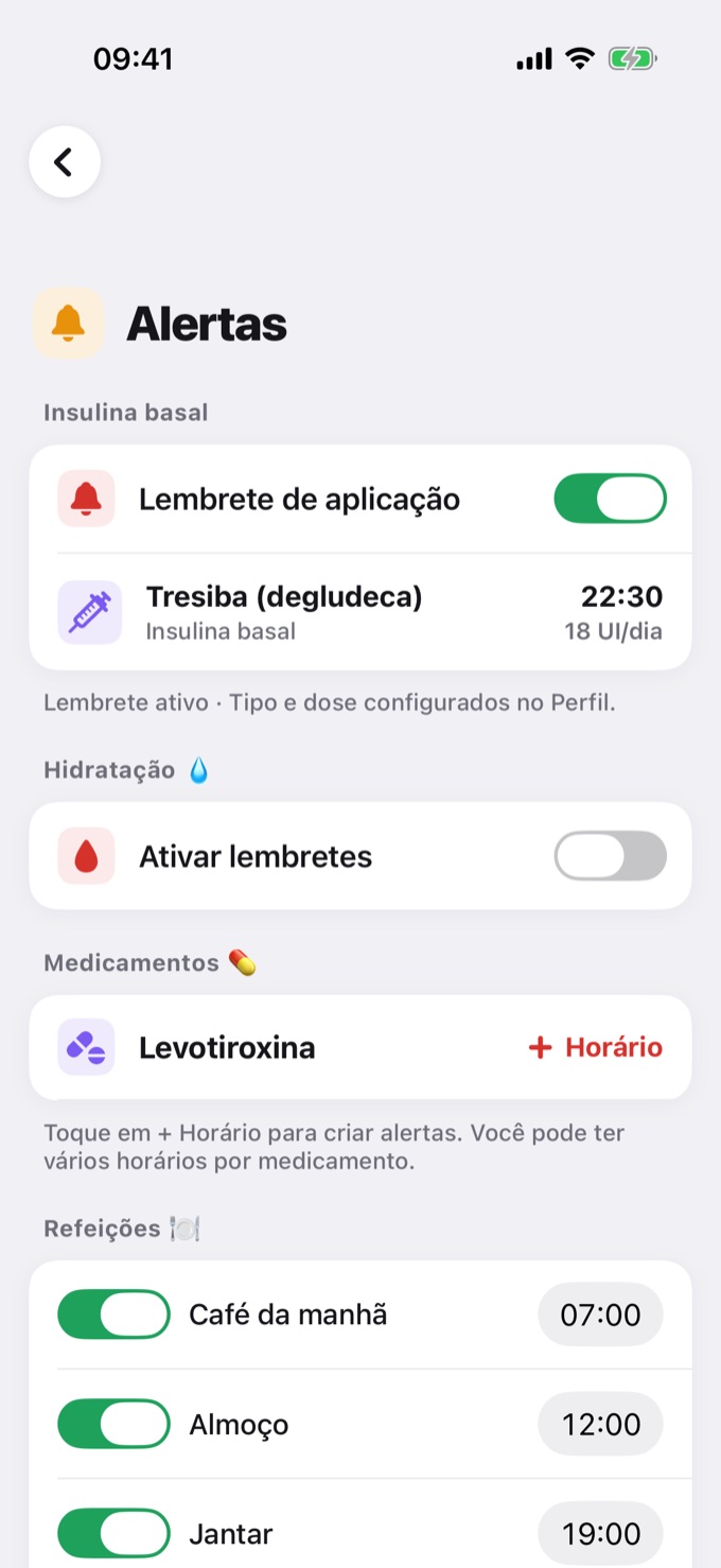 Tela Alertas