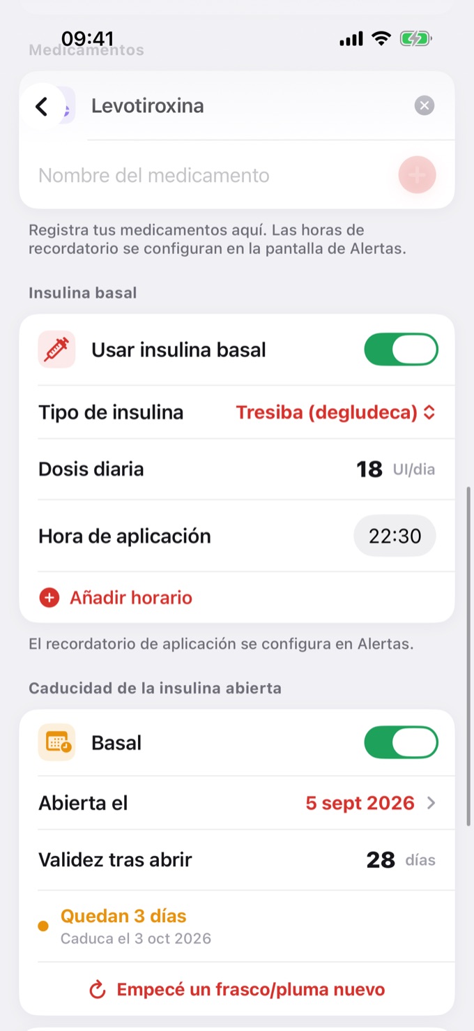 Perfil: caducidad de la insulina e incremento de la pluma