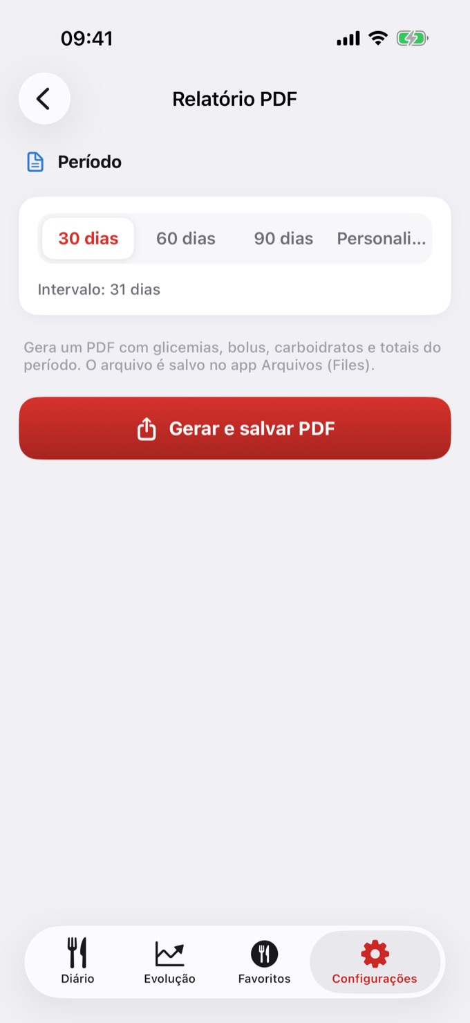 Tela Relatório PDF