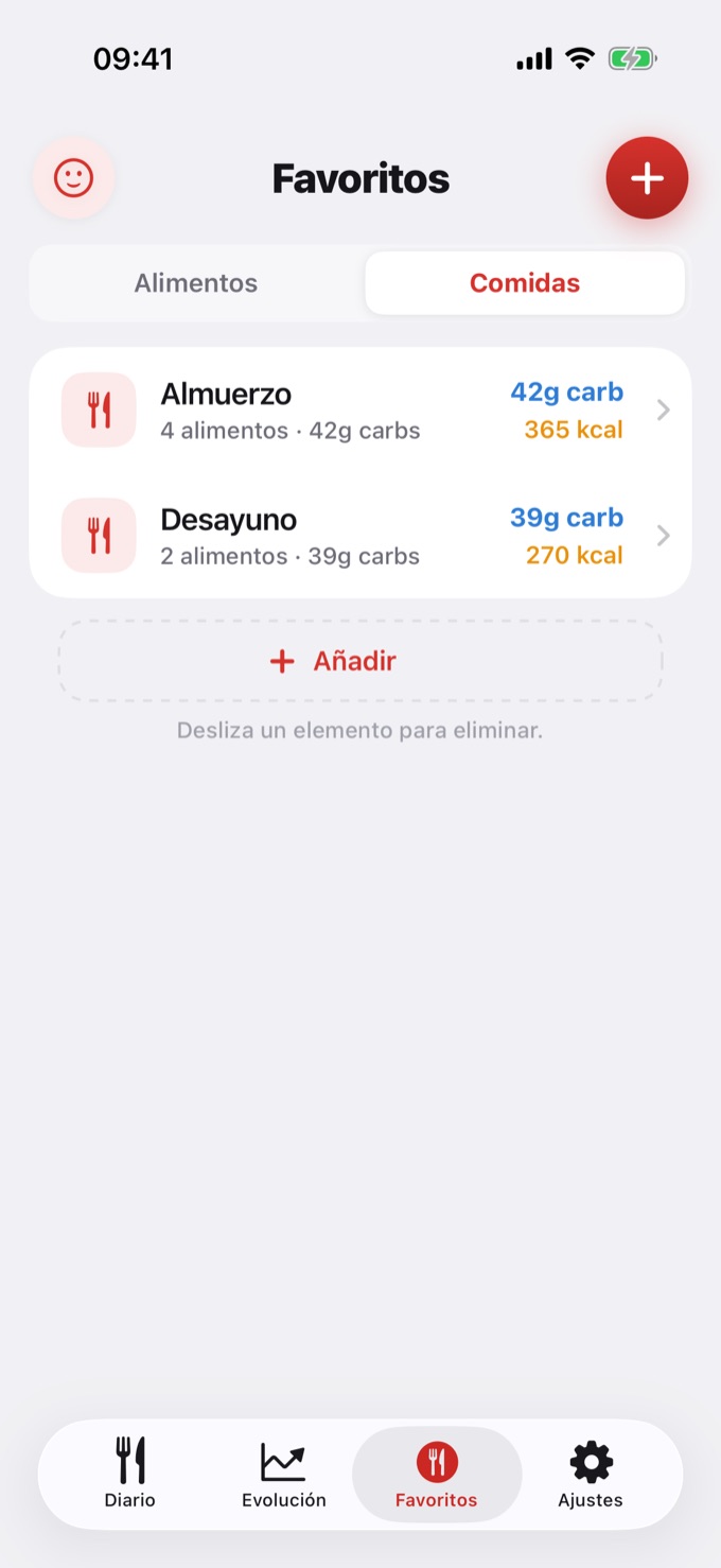 Lista de comidas favoritas